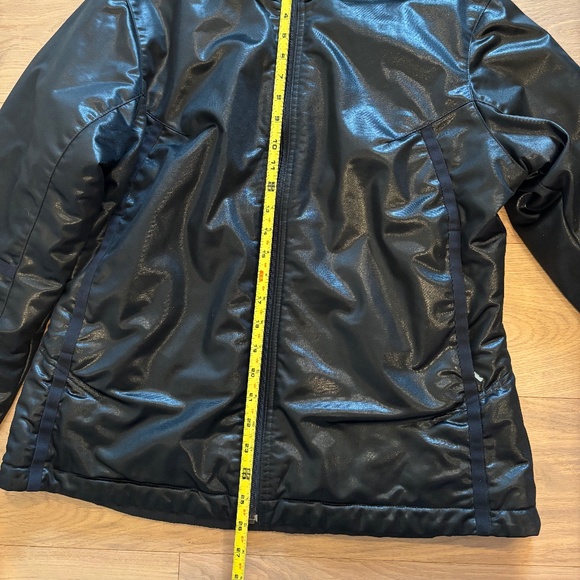 Nike Black Shiny / Matte Reversible Zip Up Jacket Women's Size XL - Picture 8 of 12